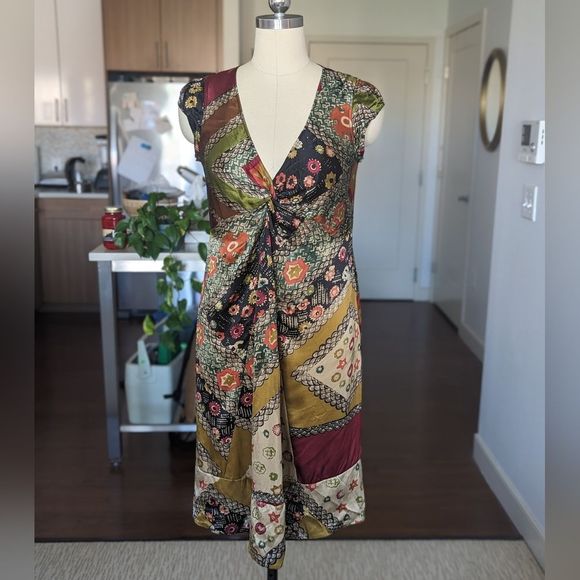 Silk Kew batik print dress 8 - Picture 1 of 13